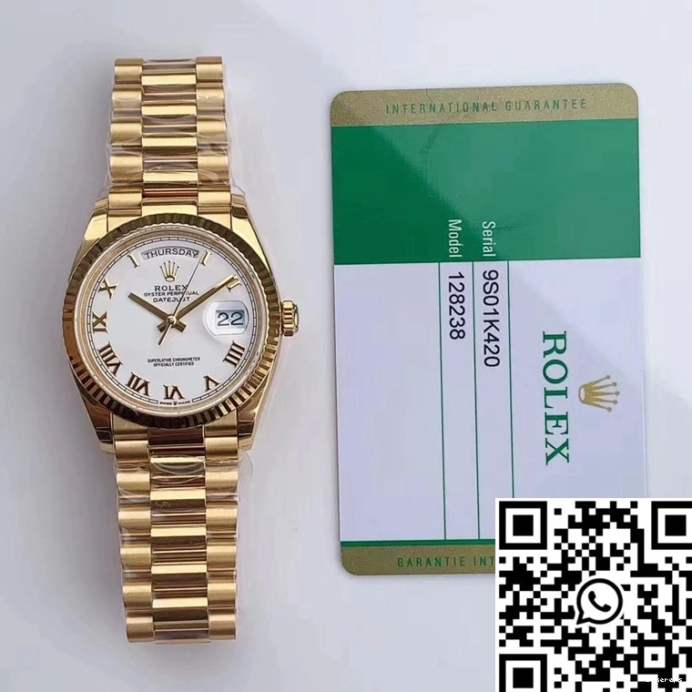 Time Scale Factory EW Day-Date SmartChoice Dial M128238 Roman 1008 Rolex White 0705